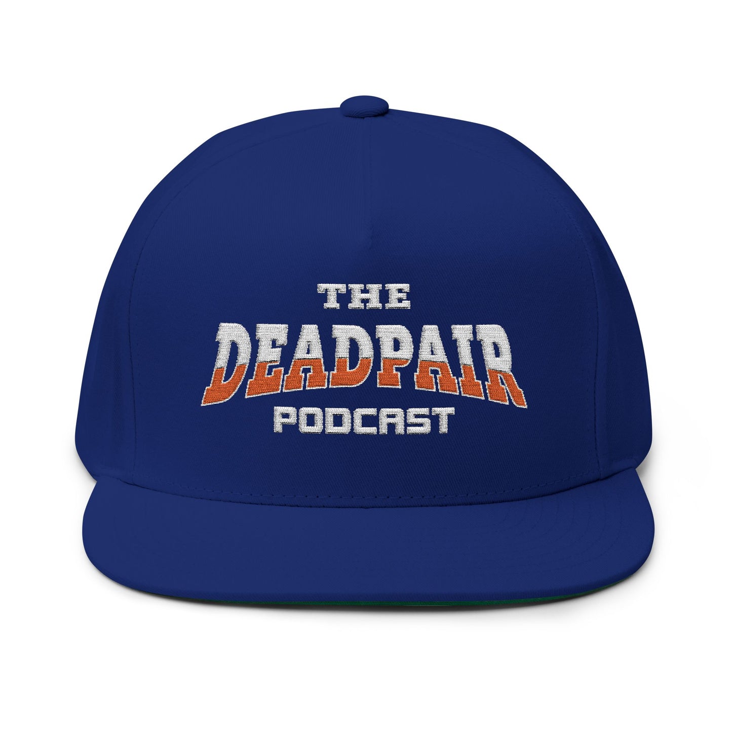 Flat Bill Cap - "The Deadpair Podcast" Embroidered Logo Snapback