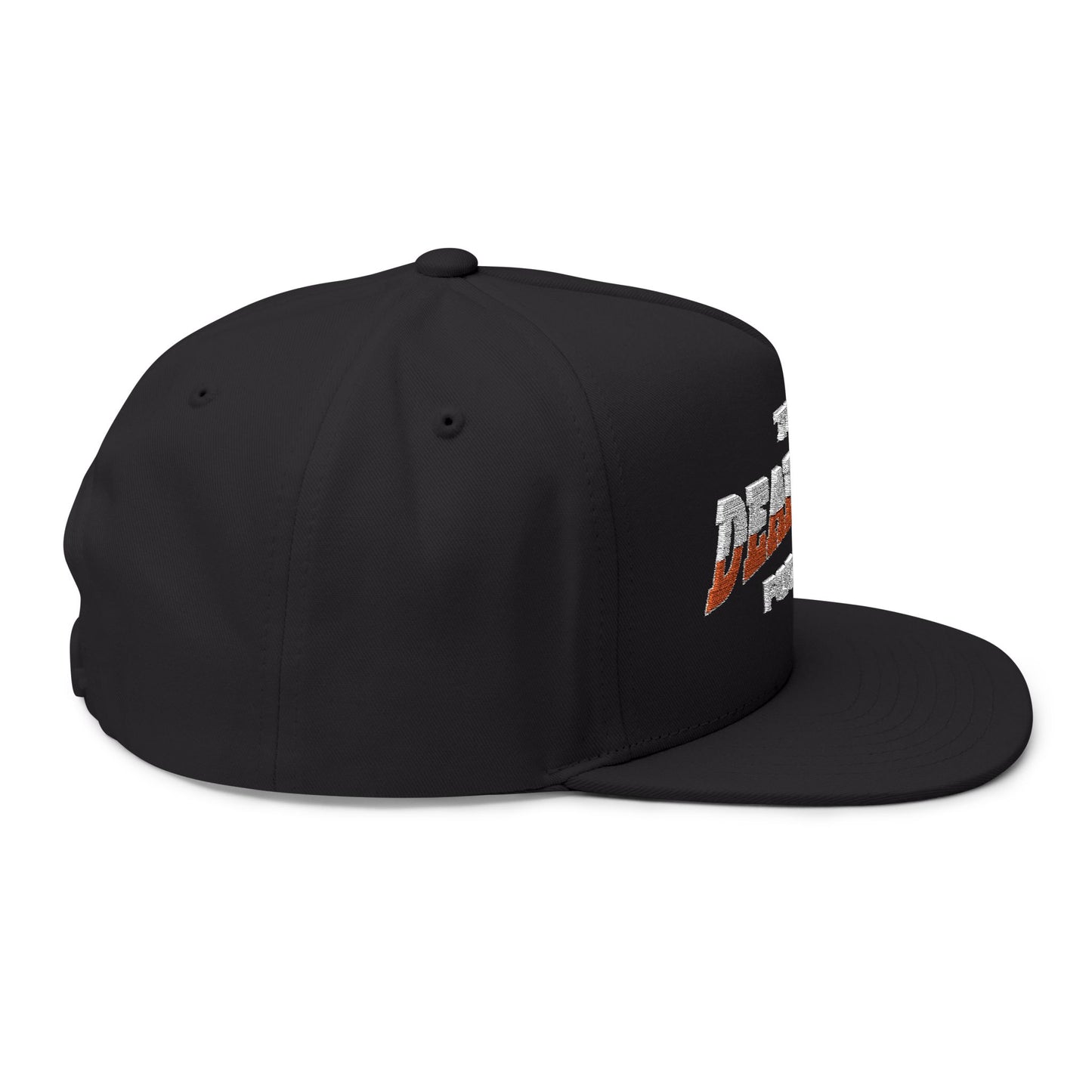 Flat Bill Cap - "The Deadpair Podcast" Embroidered Logo Snapback